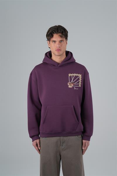 Heritage Threads Oversize Sweatshirt Erkek Mor