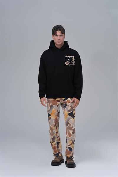 Heritage Threads Oversize Sweatshirt Erkek Siyah