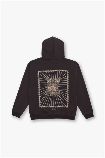Heritage Threads Oversize Sweatshirt Erkek Kahverengi