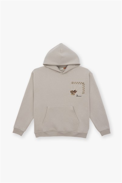 Heritage Threads Oversize Sweatshirt Erkek Stone