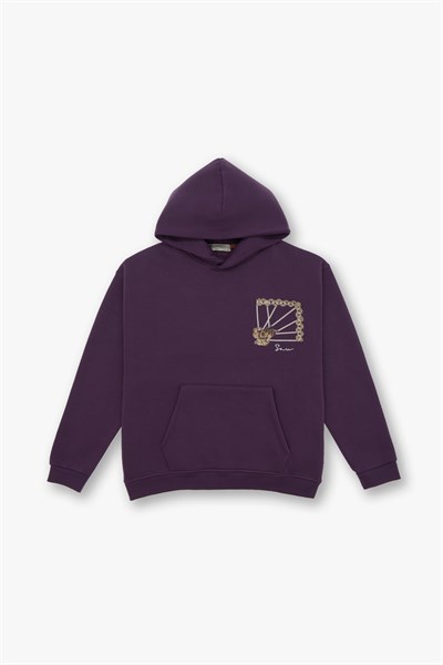 Heritage Threads Oversize Sweatshirt Erkek Mor