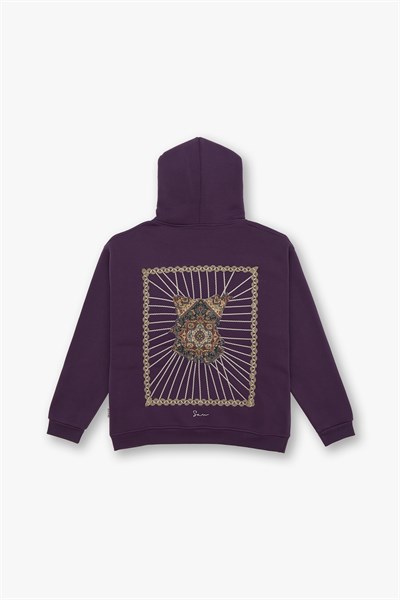 Heritage Threads Oversize Sweatshirt Erkek Mor
