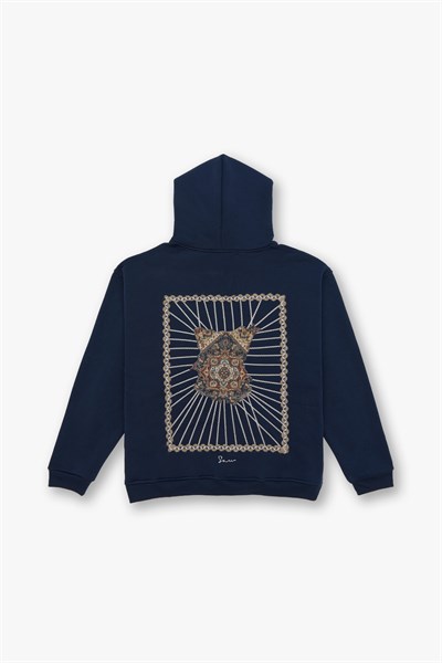 Heritage Threads Oversize Sweatshirt Erkek İndigo