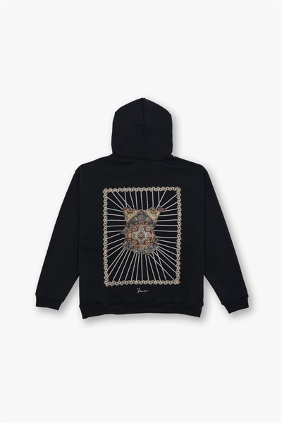 Heritage Threads Oversize Sweatshirt Kadın Siyah