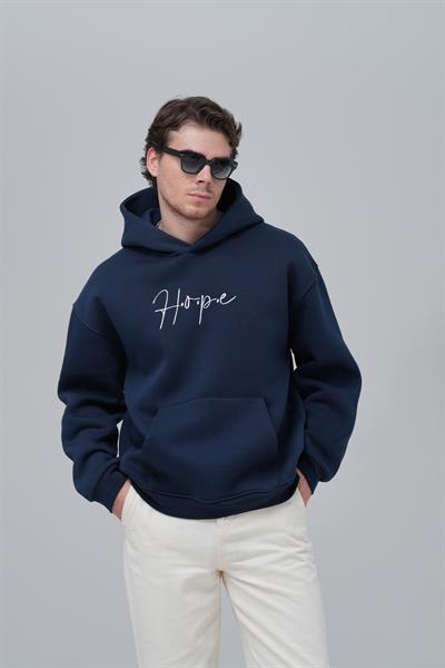 Hope Oversize Sweatshirt Erkek İndigo