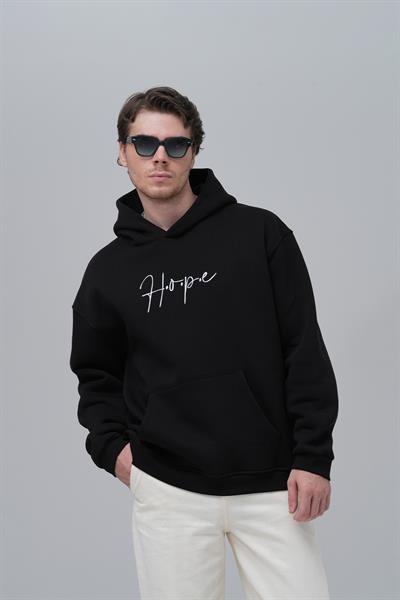 Hope Oversize Sweatshirt Erkek Siyah