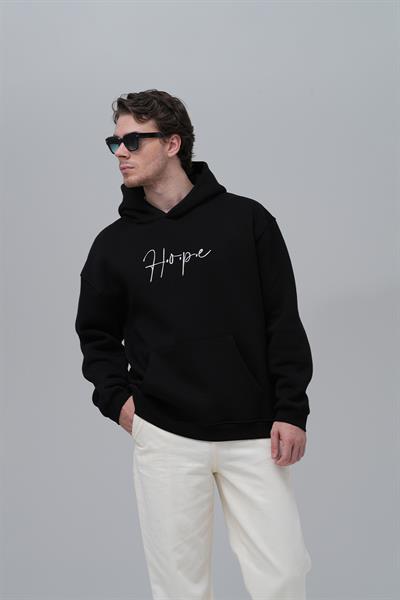 Hope Oversize Sweatshirt Erkek Siyah