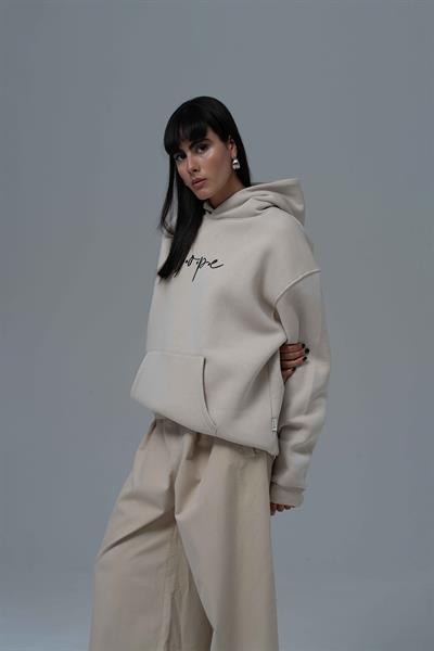 Hope Oversize Sweatshirt Kadın Stone