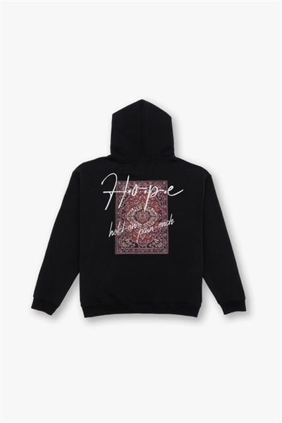 Hope Oversize Sweatshirt Kadın Siyah