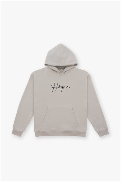 Hope Oversize Sweatshirt Kadın Stone