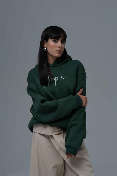 Hope Oversize Sweatshirt Kadın Yeşil