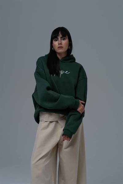 Hope Oversize Sweatshirt Kadın Yeşil