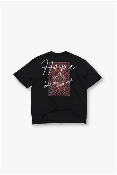 Hope Oversize Tişört Kadın Siyah