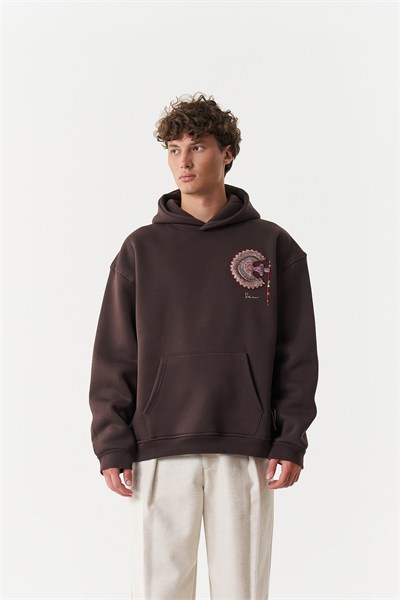 Imperial Relic Oversize Erkek Sweatshirt Kahverengi