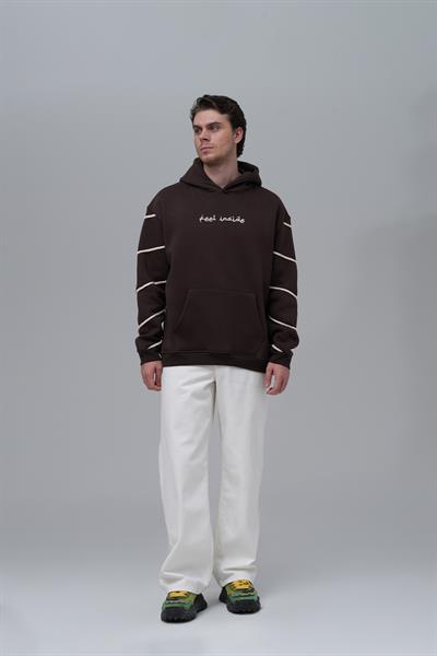 Inner Flow Oversize Sweatshirt Erkek Kahverengi