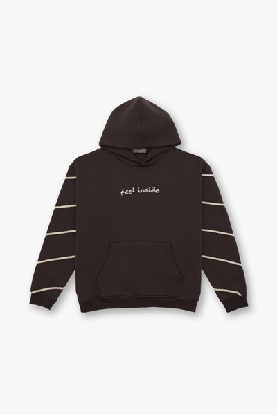 Inner Flow Oversize Sweatshirt Erkek Kahverengi