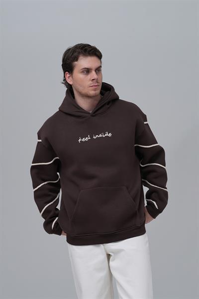 Inner Flow Oversize Sweatshirt Erkek Kahverengi