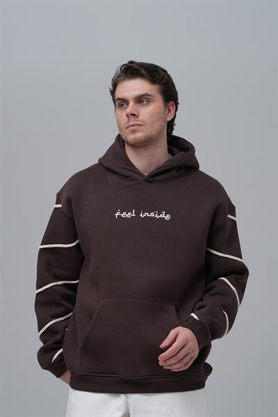 Inner Flow Oversize Sweatshirt Erkek Kahverengi