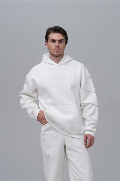 Inner Flow Oversize Sweatshirt Erkek Ekru