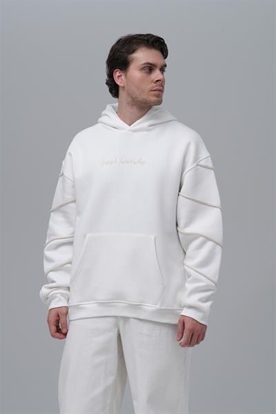 Inner Flow Oversize Sweatshirt Erkek Ekru