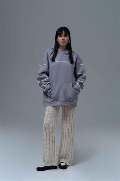 Inner Flow Oversize Sweatshirt Kadın Gri