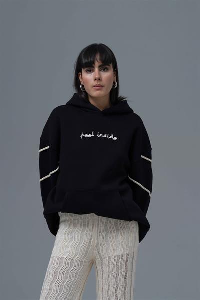 Inner Flow Oversize Sweatshirt Kadın Siyah