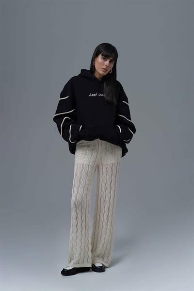 Inner Flow Oversize Sweatshirt Kadın Siyah