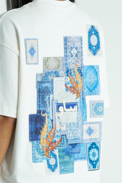 Iznik Oversize Kadın Tişört Ekru