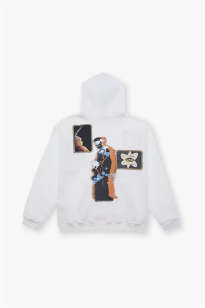 Layers of Awakening Oversize Sweatshirt Erkek Ekru