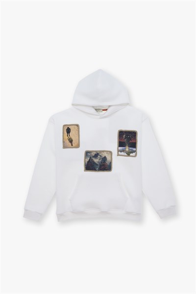 Layers of Awakening Oversize Sweatshirt Erkek Ekru