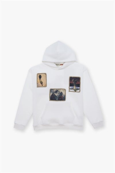Layers of Awakening Oversize Sweatshirt Kadın Ekru