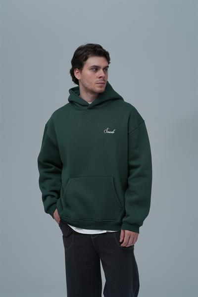 Loneliness Is a Choice Oversize Sweatshirt Erkek Yeşil