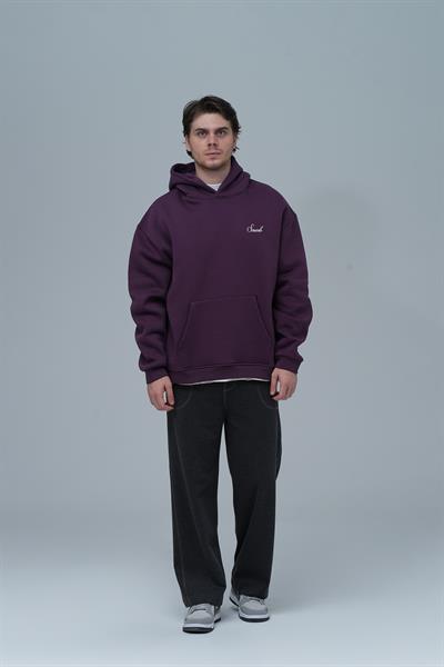 Loneliness Is a Choice Oversize Sweatshirt Erkek Mor