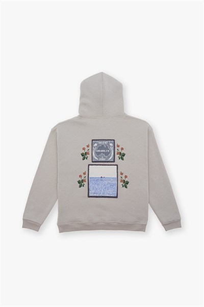 Loneliness Is a Choice Oversize Sweatshirt Kadın Stone