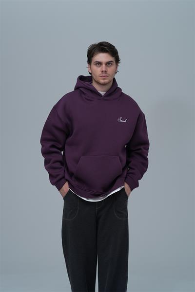 Loneliness Is a Choice Oversize Sweatshirt Erkek Mor