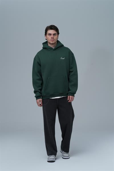 Loneliness Is a Choice Oversize Sweatshirt Erkek Yeşil