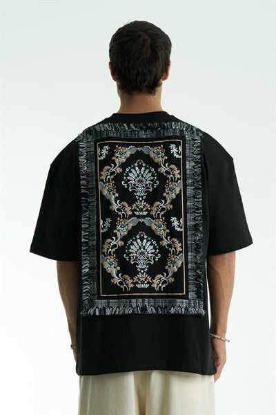 Loom Oversize Erkek Tişört Siyah