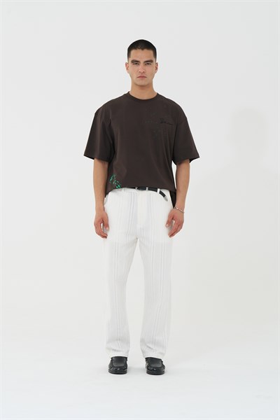 Loomline Relaxed Fit Erkek Pantolon Ekru
