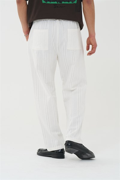 Loomline Relaxed Fit Erkek Pantolon Ekru
