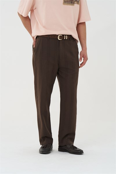 Loomline Relaxed Fit Erkek Pantolon Kahverengi