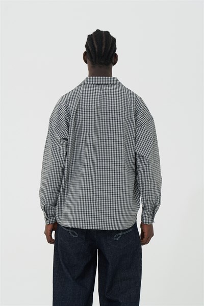 Madras Check Oversize Erkek Gömlek Haki