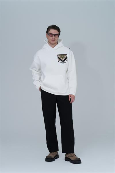 Memories Never Die Oversize Sweatshirt Erkek Ekru