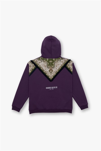 Memories Never Die Oversize Sweatshirt Kadın Mor