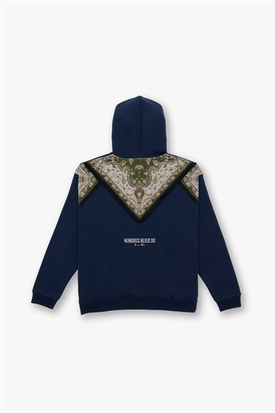 Memories Never Die Oversize Sweatshirt Kadın İndigo