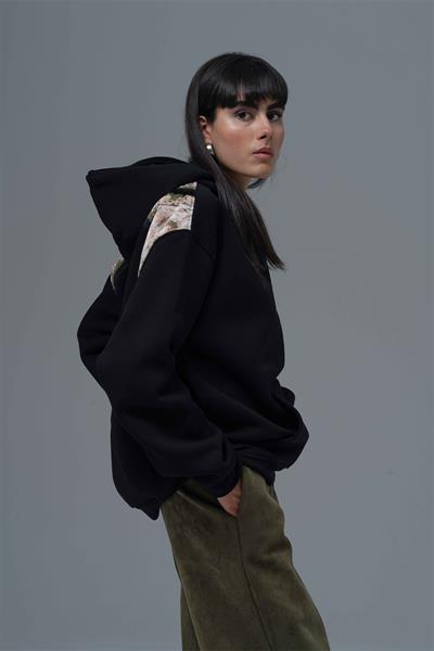 Memories Never Die Oversize Sweatshirt Kadın Siyah