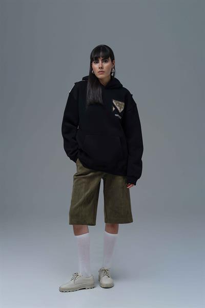 Memories Never Die Oversize Sweatshirt Kadın Siyah