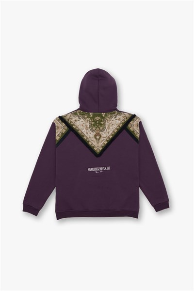 Memories Never Die Oversize Sweatshirt Erkek Mor