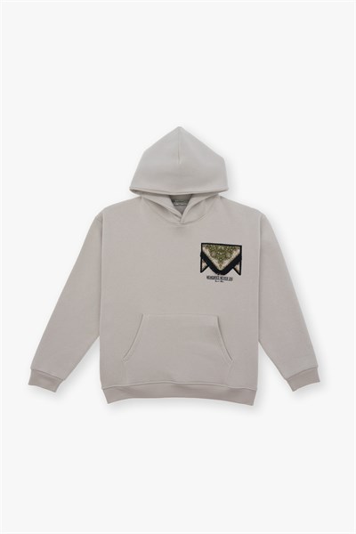 Memories Never Die Oversize Sweatshirt Kadın Stone