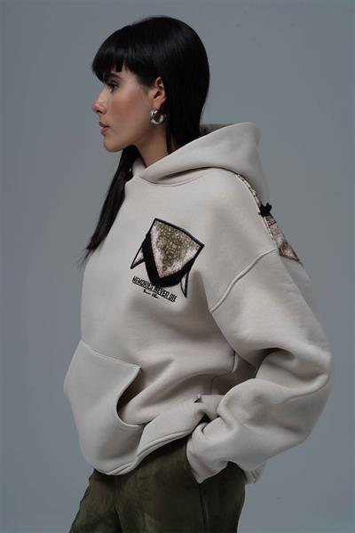 Memories Never Die Oversize Sweatshirt Kadın Stone