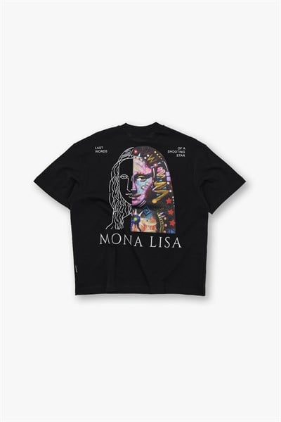 Mona Lisa Shooting Oversize Tişört Erkek Siyah